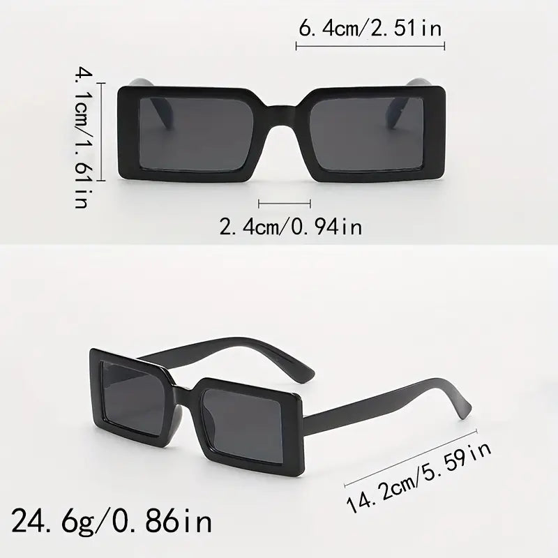 Casual Retro Vintage Rectangle-Square Sunglasses