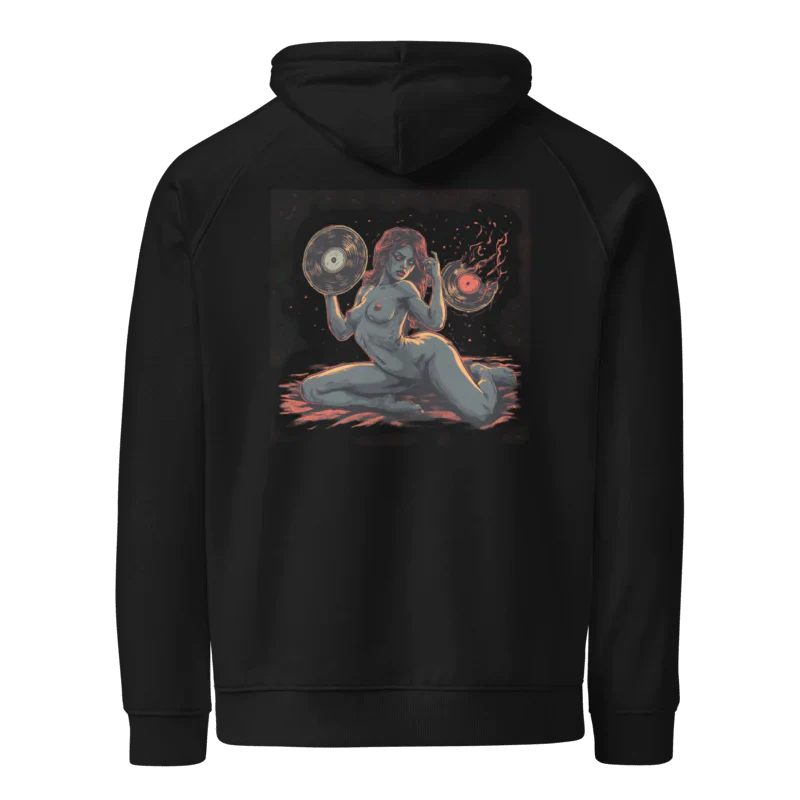 TheNudeNeedle Logo & Sexy Design Black Hoodie (Unisex)