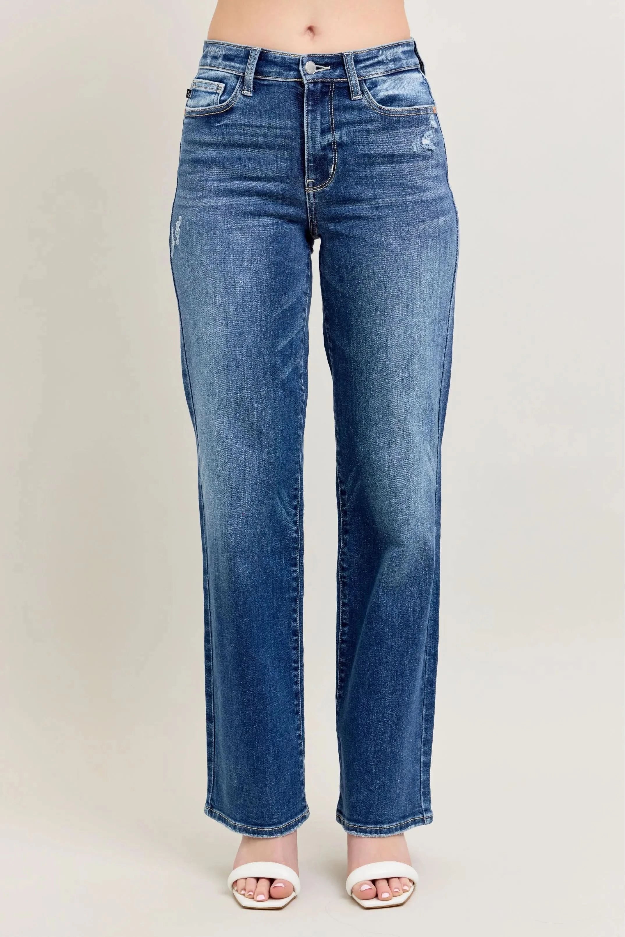 Judy Blue Full Size High Waist 90's Straight Leg Jeans