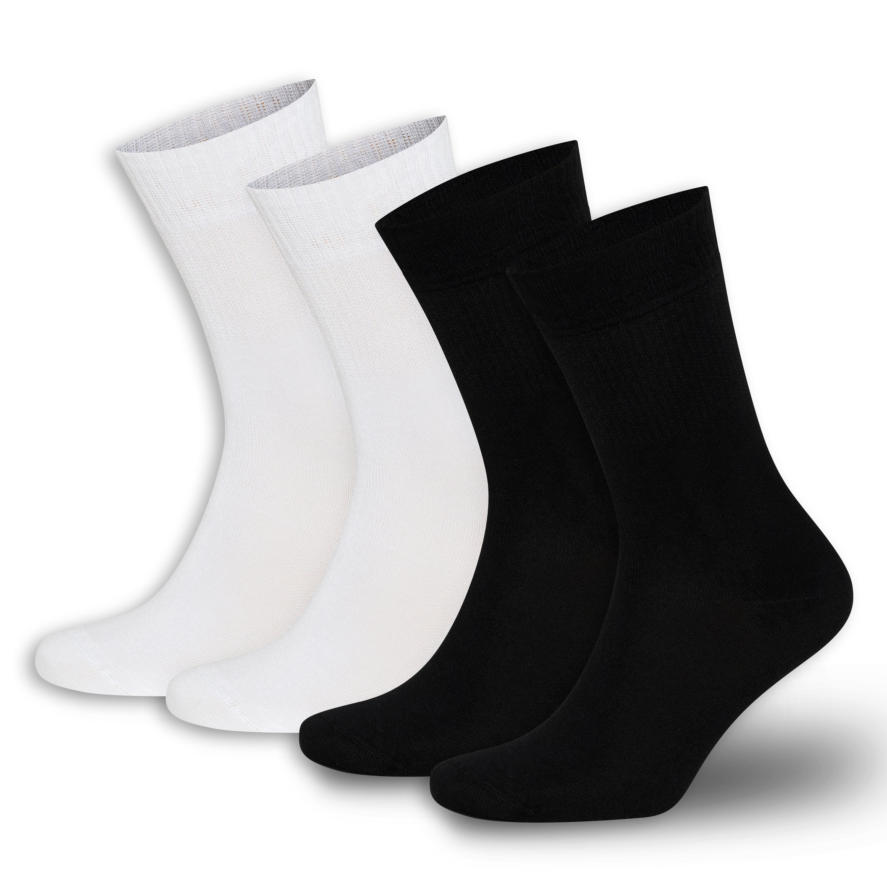Men’s & Women’s Bamboo Diabetic Crew Socks 4-Pack