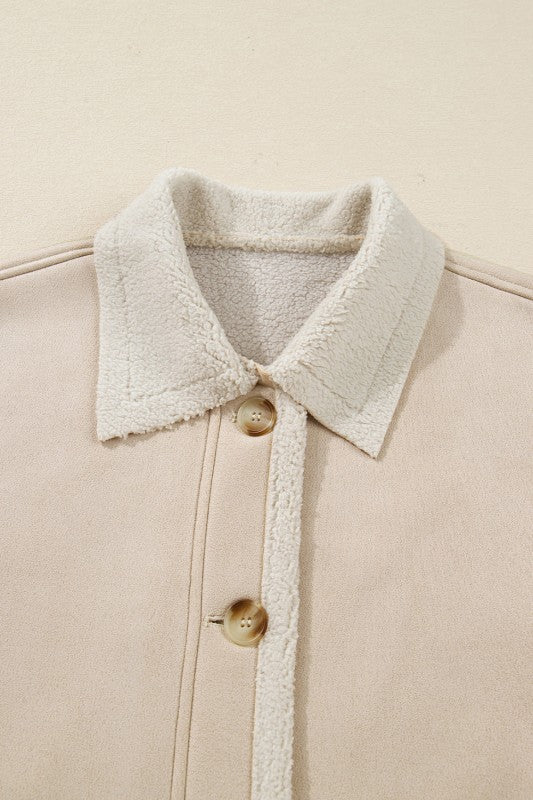 Western Suede Sherpa Lined Jacket