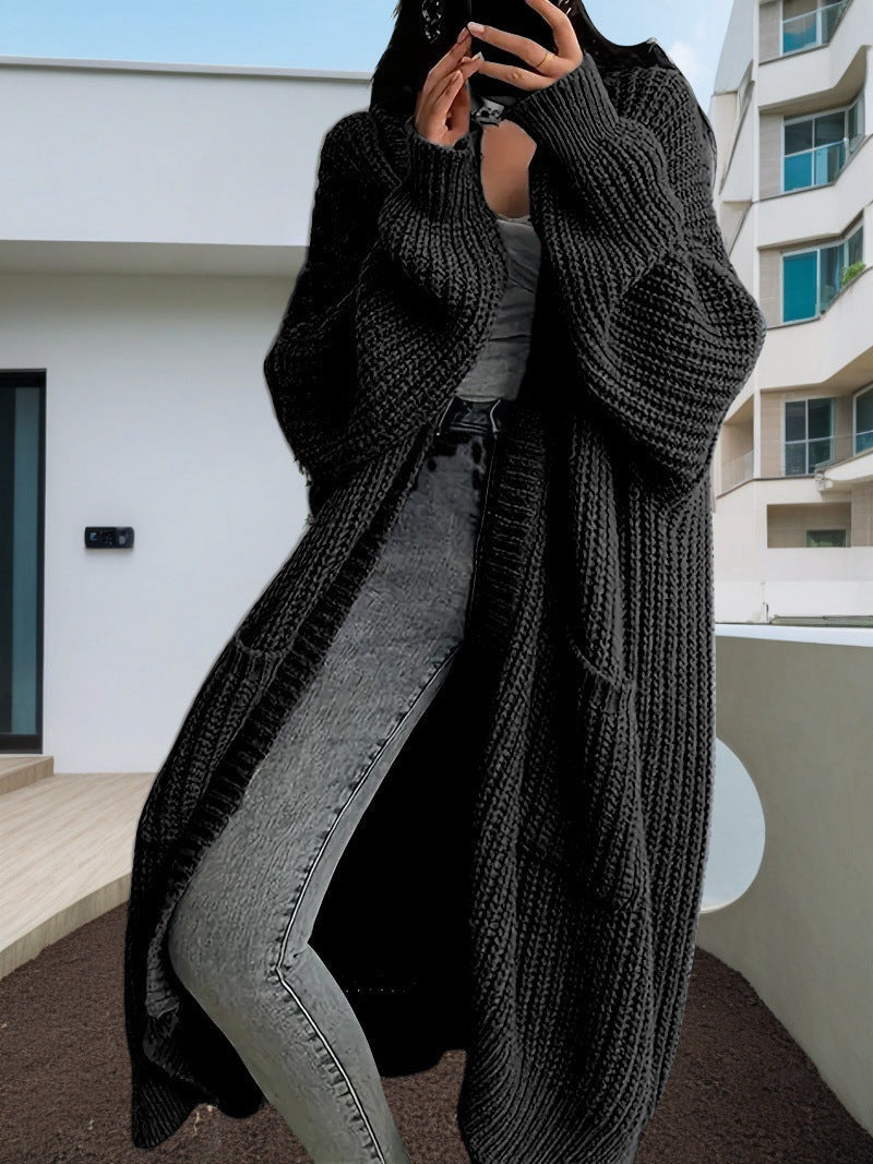 Women’s Long Cardigan Sweater – Loose Fit Knitwear, Versatile Style