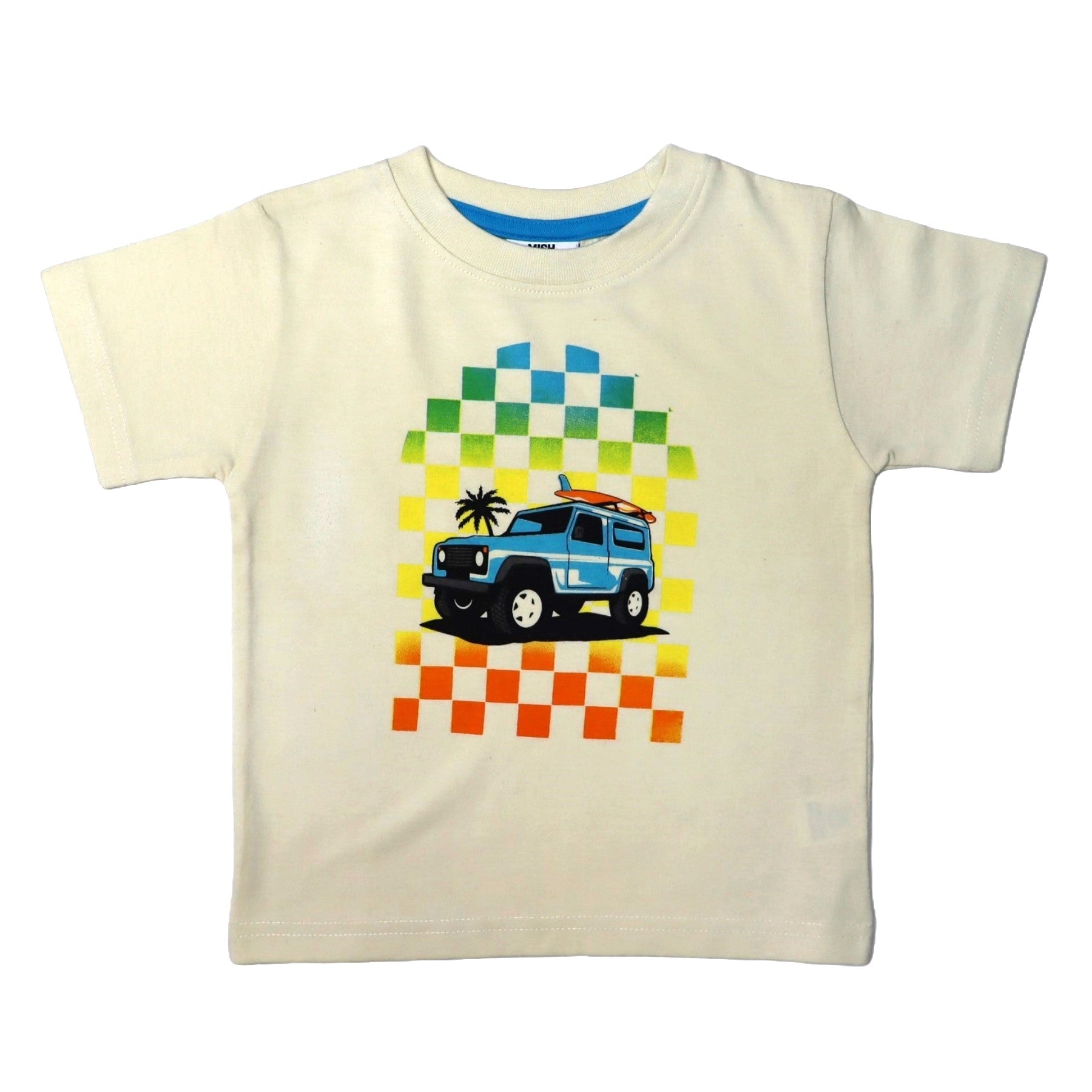 Kids Short Sleeve Tee - Checkered Jeep
