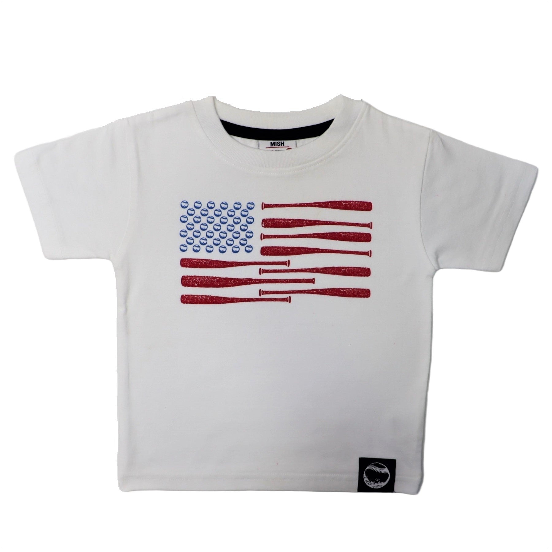 Kids Short Sleeve Tee - Baseball Flag