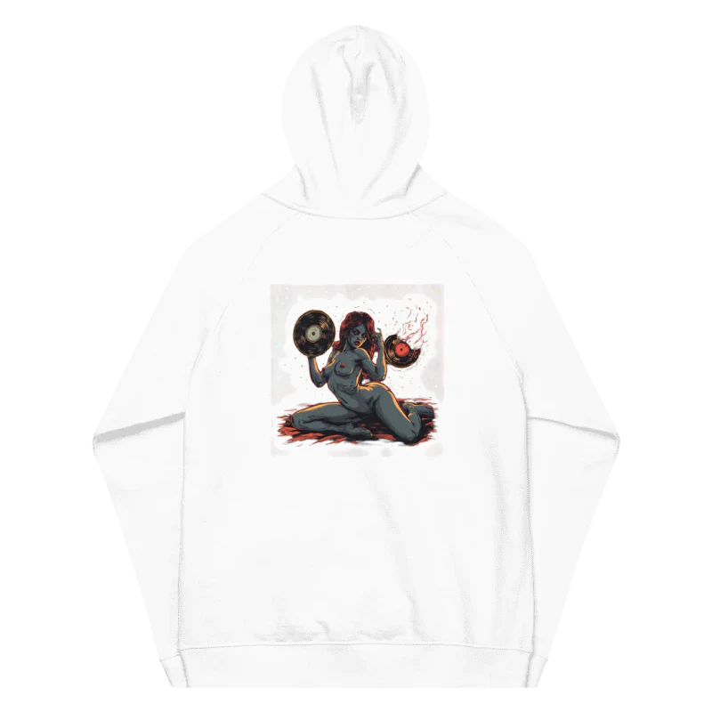 TheNudeNeedle Logo & Sexy Design White Hoodie (Unisex)