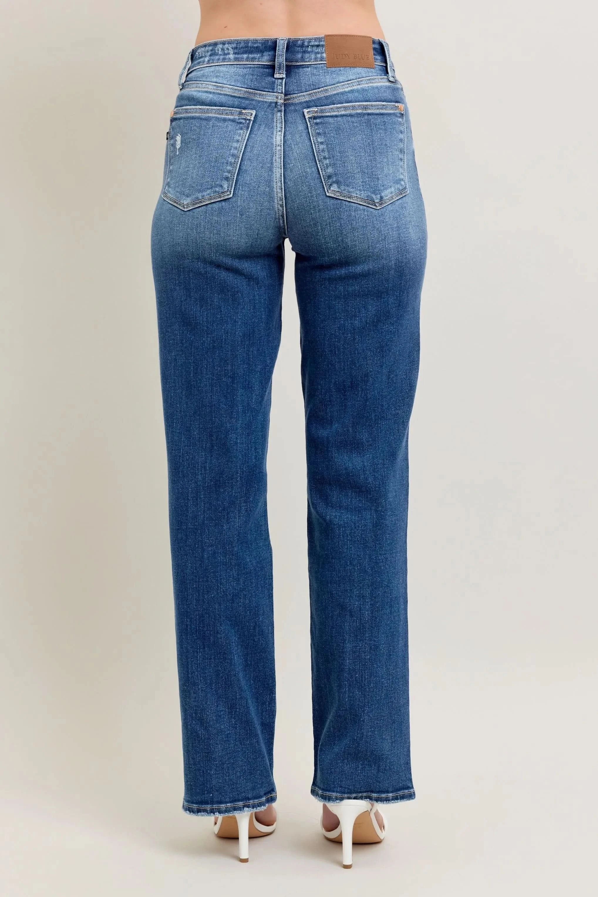 Judy Blue Full Size High Waist 90's Straight Leg Jeans