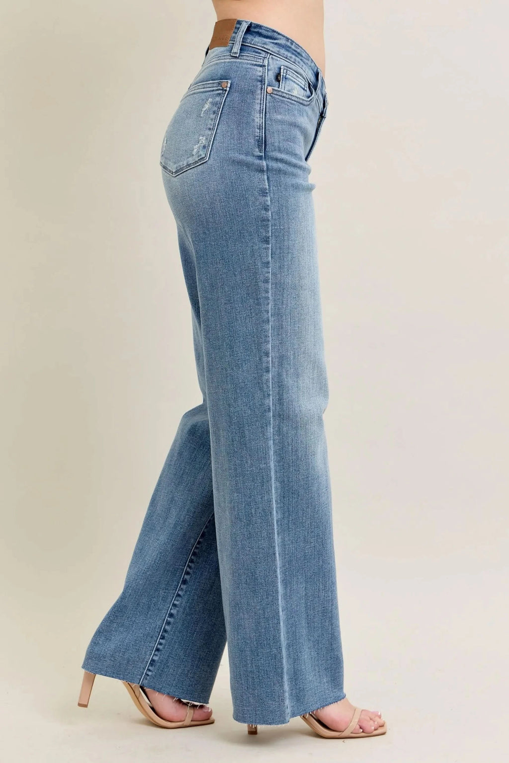 Judy Blue Full Size V - Front Baggy Jeans