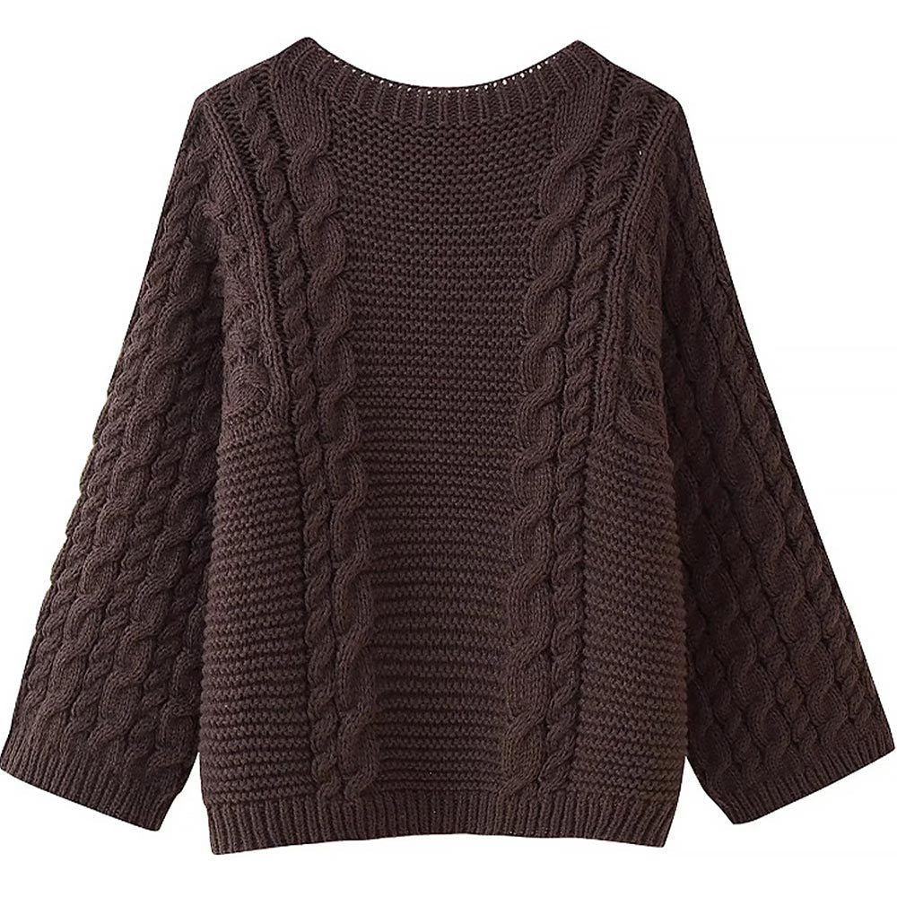 Cozy Bell Sleeve Cable Knit Sweater | NCS