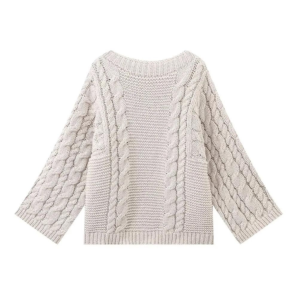 Cozy Bell Sleeve Cable Knit Sweater | NCS