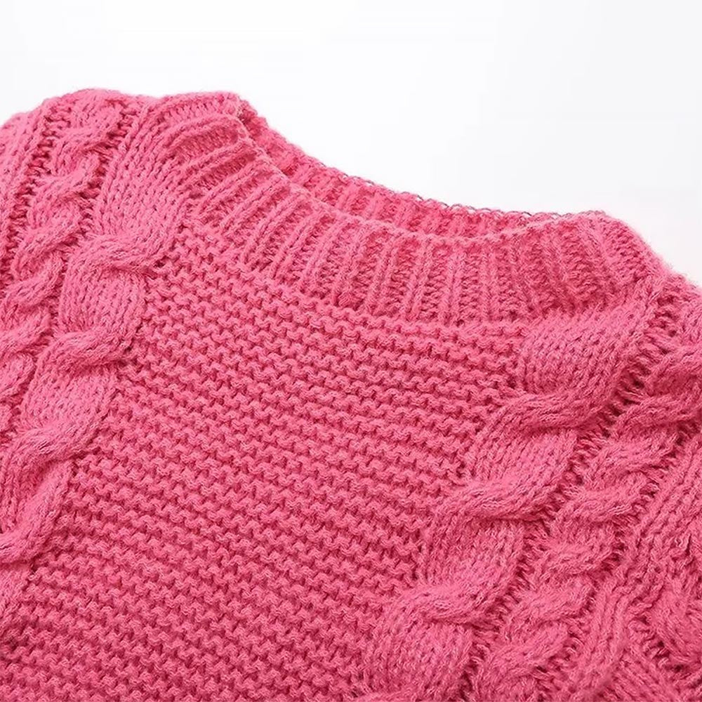 Cozy Bell Sleeve Cable Knit Sweater | NCS