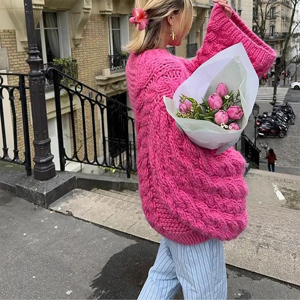 Cozy Bell Sleeve Cable Knit Sweater | NCS