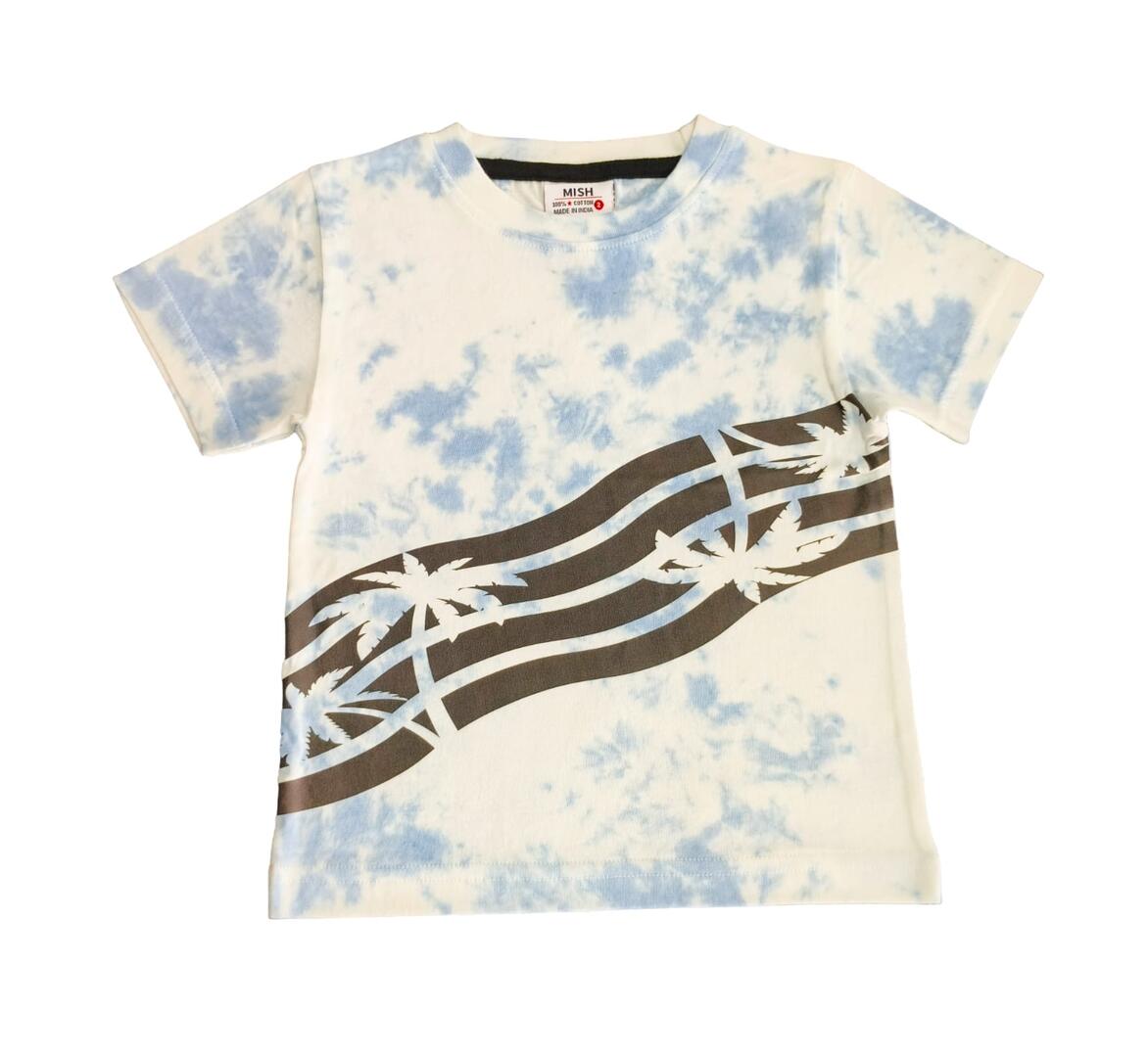 Kids Short Sleeve Tee - Tie Dye Palm Trees
