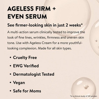 Honest Beauty Ageless Firm and Even Serum 1.0 fl oz - Imperfect Box