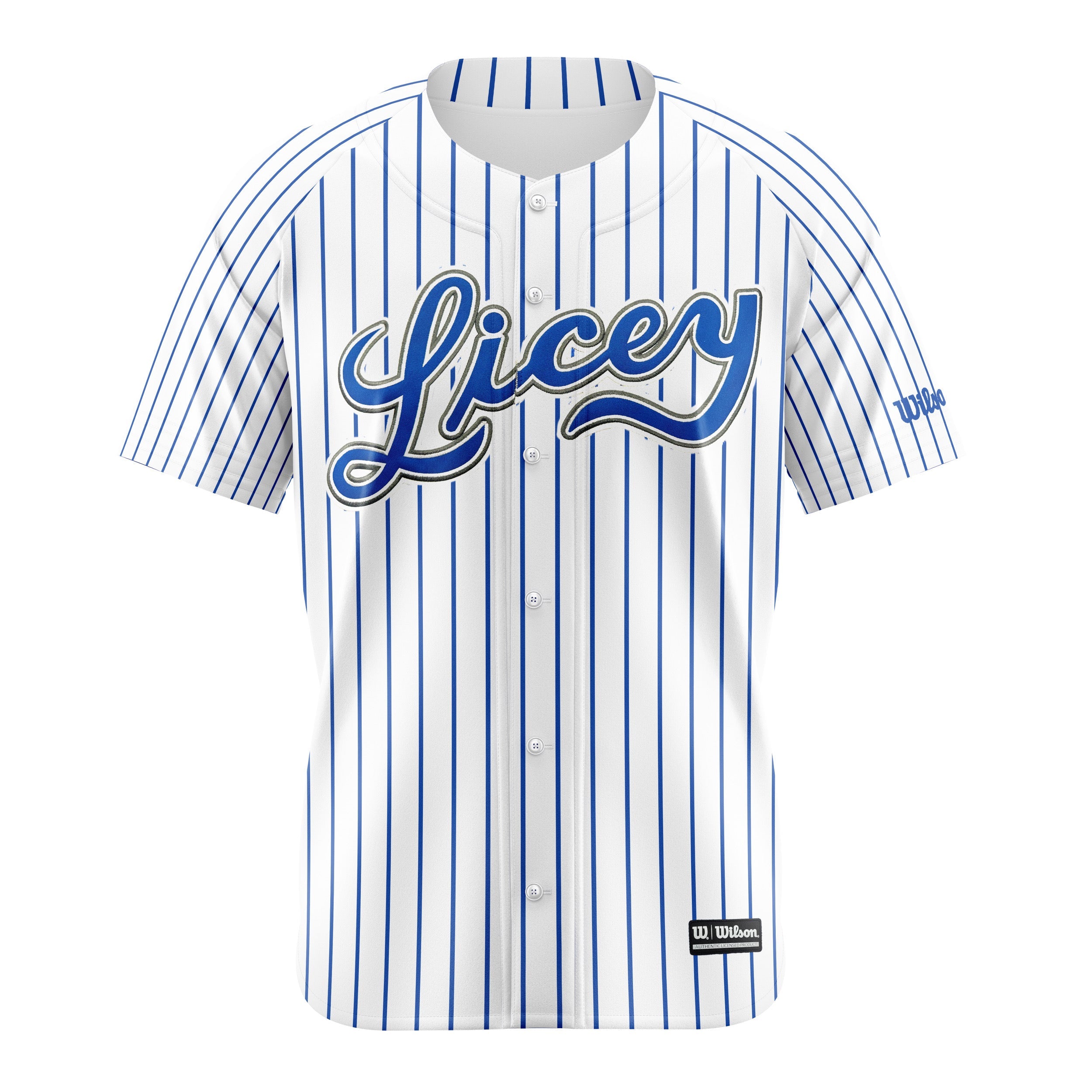 2025 - 2026 | Licey Baseball Jersey Blue Pinstripe Wilson | Tigres del Licey Men's Shirt
