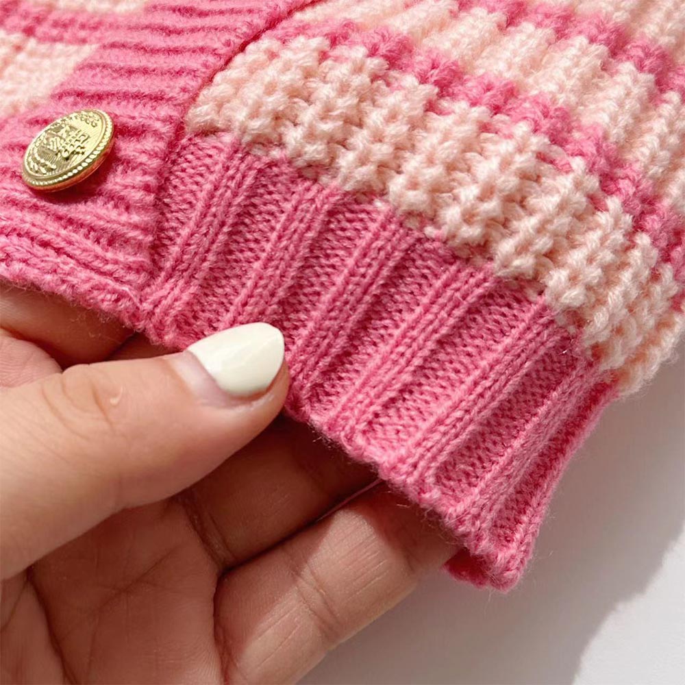 Pink Parisian Chic Knitted Pet Sweater | NCS