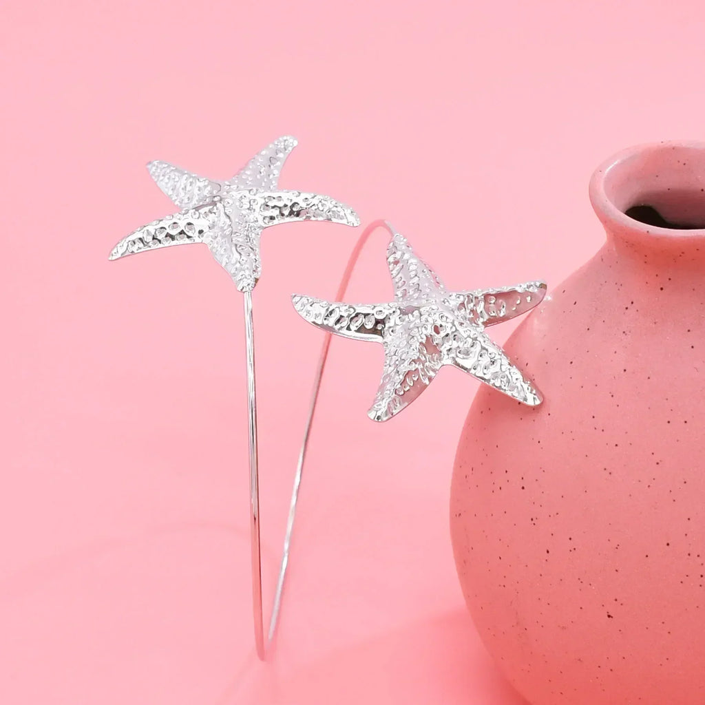 New Fashion Golden Alloy 2 Starfish Arm Bracelet for Women  Summer Beach \Dance Party Cuff Bracelets Jewlery Accessories Gifts