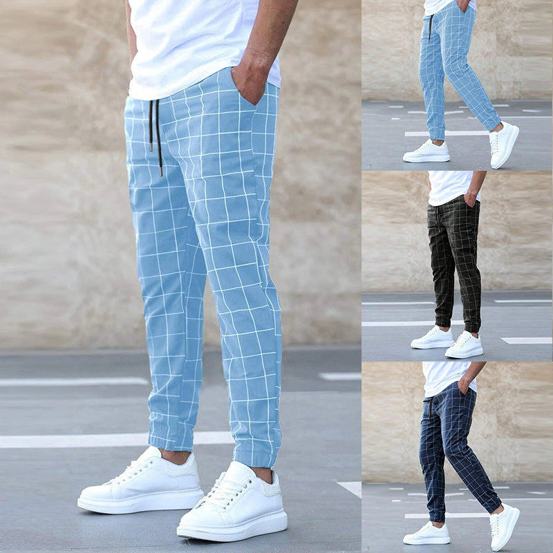 Fashion Plaid Print Pants