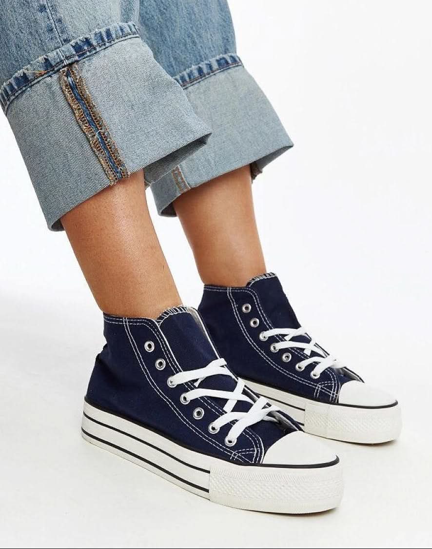 Solea Navy high-top sneakers