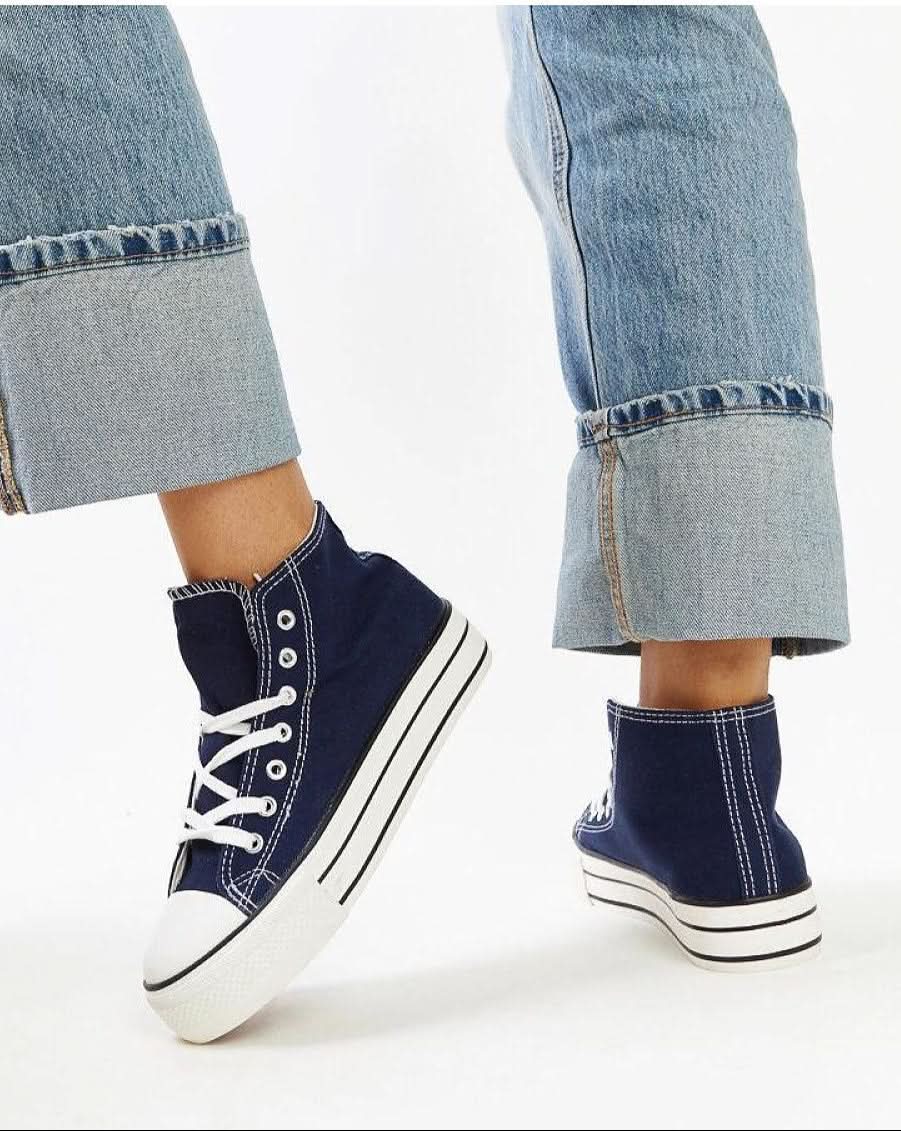 Solea Navy high-top sneakers