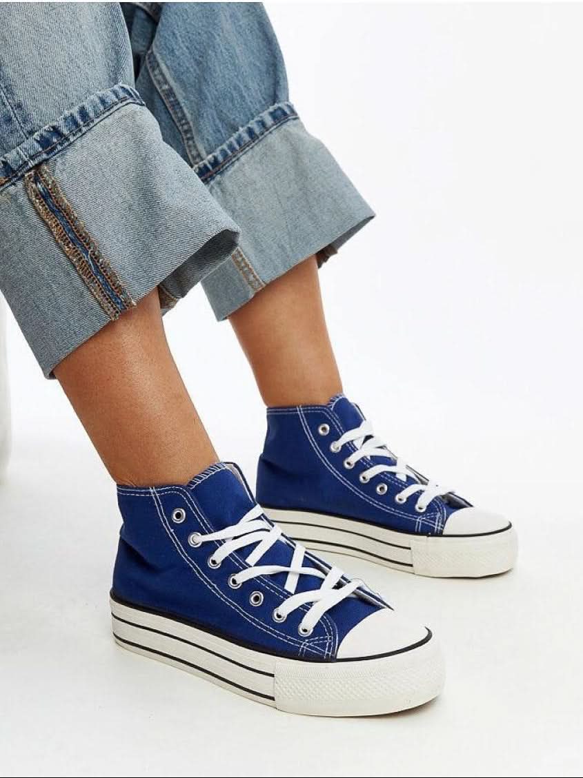 Solea Regular blue high-top sneakers