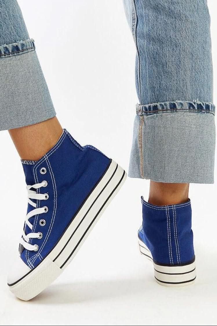 Solea Regular blue high-top sneakers