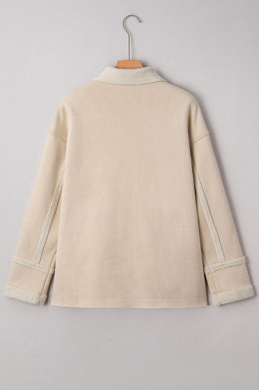 Western Suede Sherpa Lined Jacket