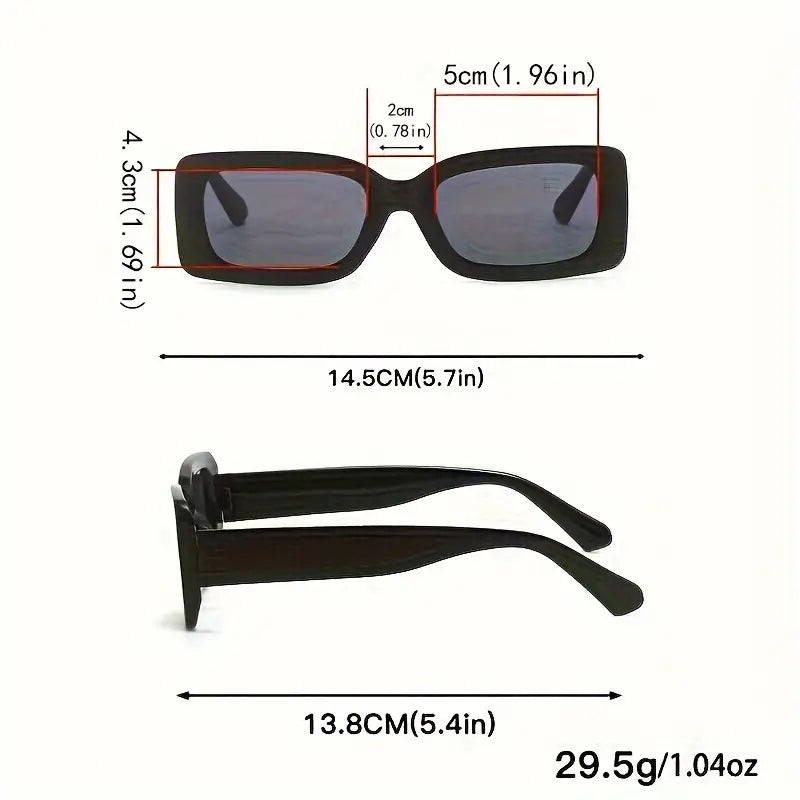 Casual Retro Vintage Rectangle-Square Sunglasses