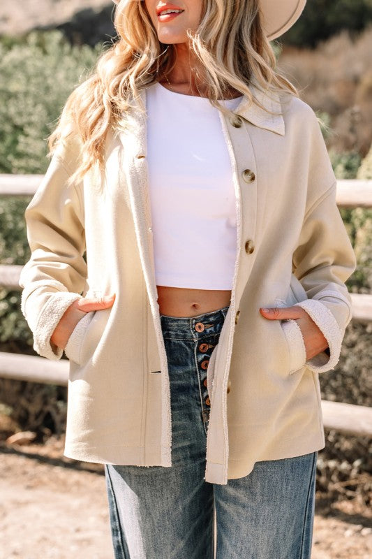 Western Suede Sherpa Lined Jacket
