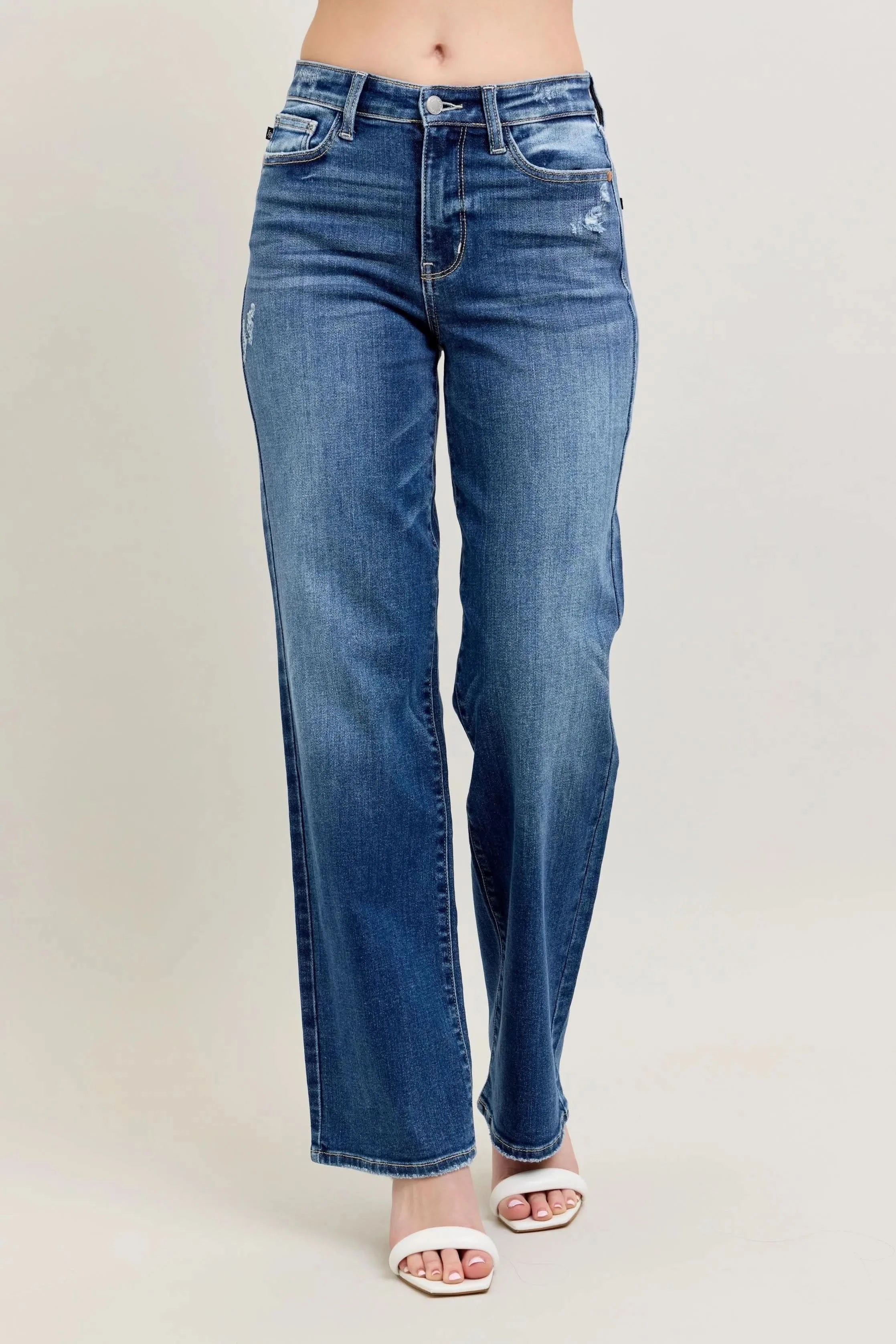 Judy Blue Full Size High Waist 90's Straight Leg Jeans