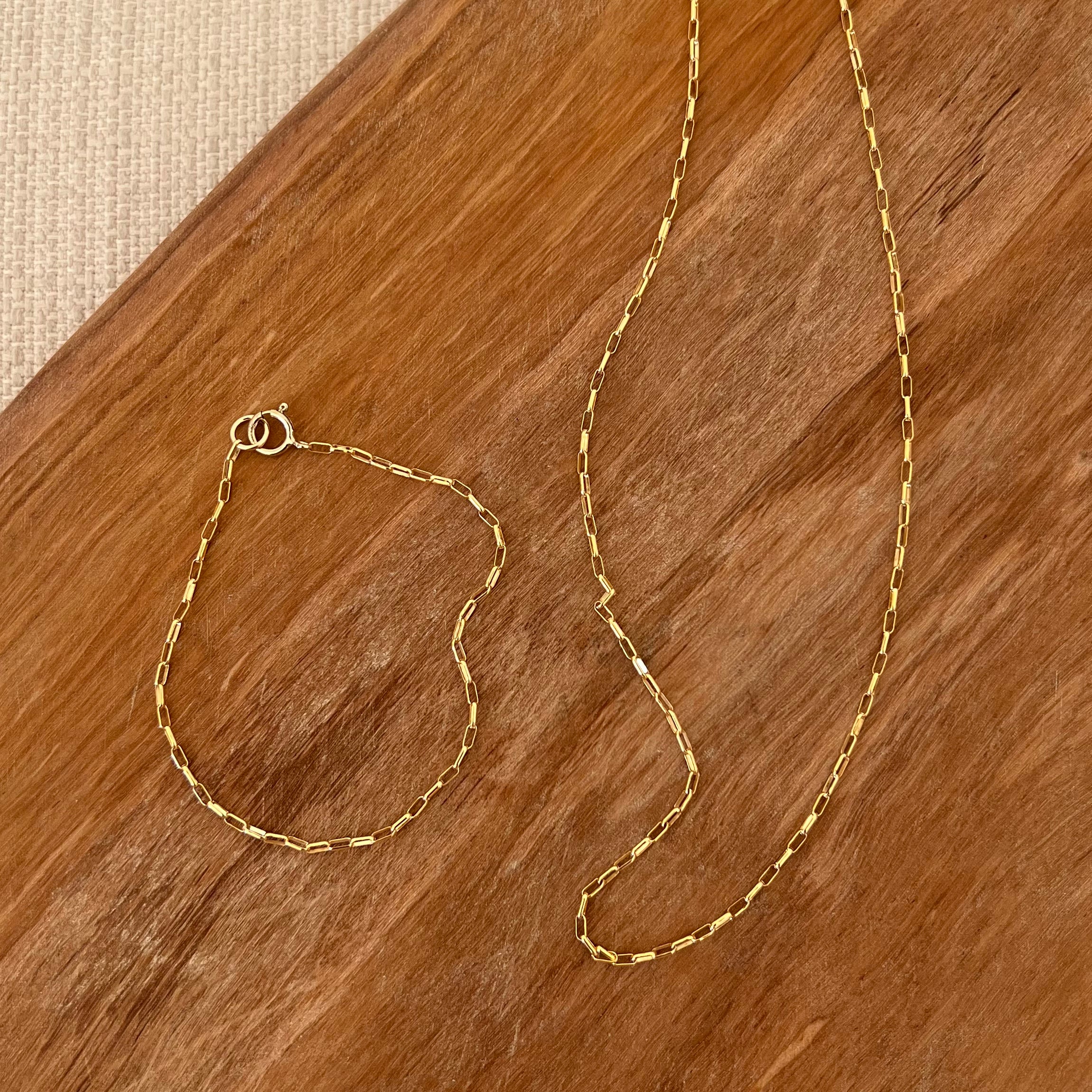 Box Paperclip Chain Necklace