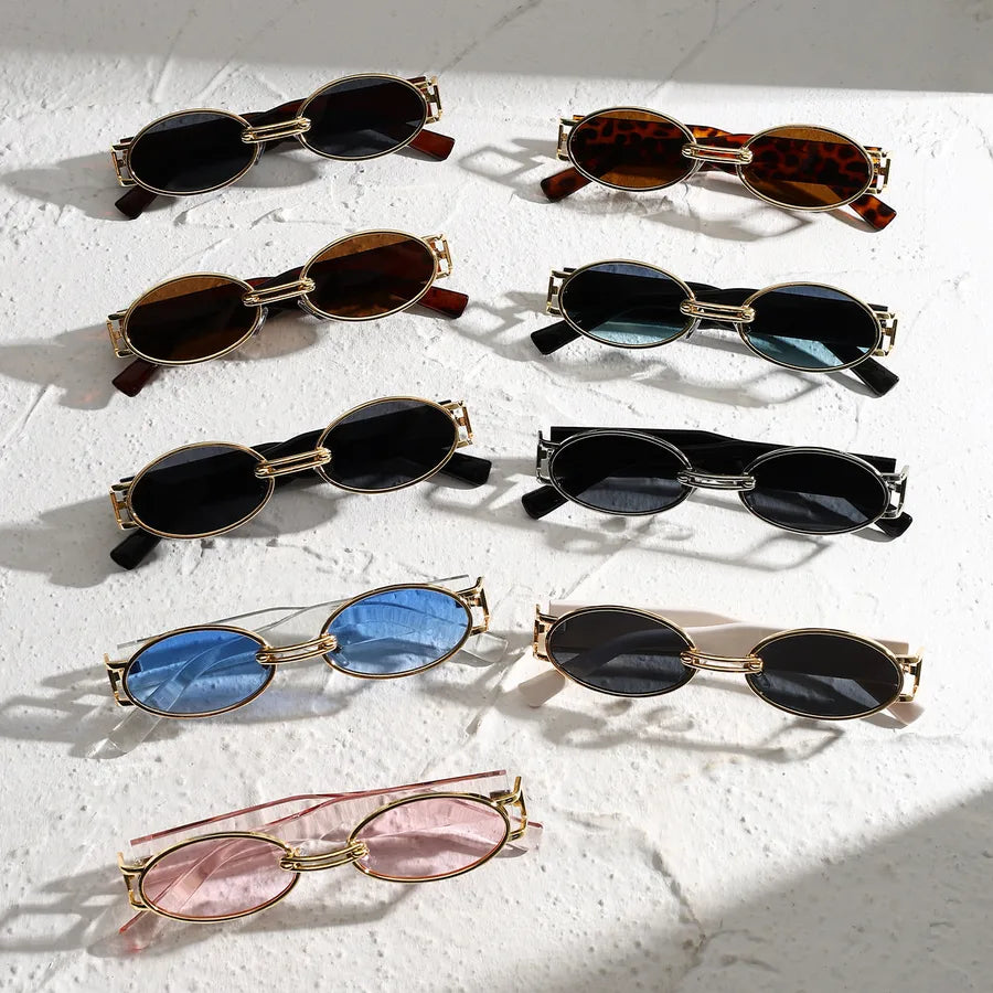 Retro Oval Frame Sunglasses